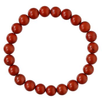 Red Jasper Bracelet for Women Men's Gifts - Protection Healing Crystal Bracelet - 8mm Gemstone Beaded Adjustable